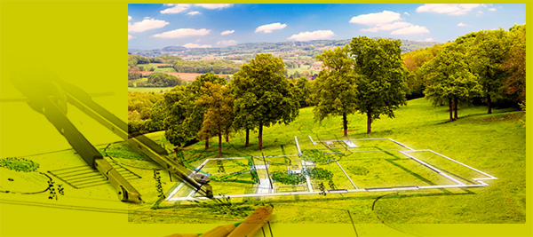 dessin simulation projet immobilier dans la campagne